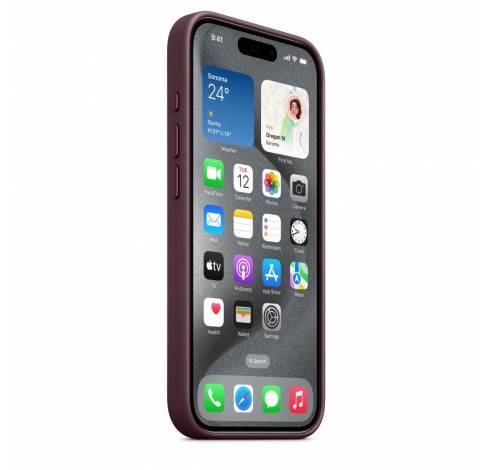 FineWoven hoesje met MagSafe voor iPhone 15 Pro - Moerbei  Apple