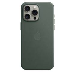 Coque FineWoven avec MagSafe pour iPhone 15 Pro Max - Evergreen Apple