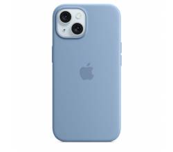 Siliconenhoesje met MagSafe voor iPhone 15 - Winterblauw Apple