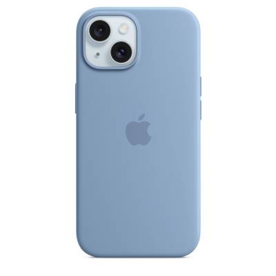 Coque en silicone avec MagSafe pour iPhone 15 - Bleu Hiver  Apple