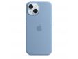 Coque en silicone avec MagSafe pour iPhone 15 - Bleu Hiver