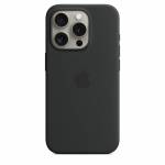 Coque en silicone avec MagSafe pour iPhone 15 Pro - Noir 
