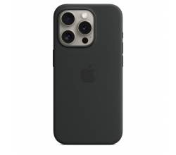 Siliconenhoesje met MagSafe voor iPhone 15 Pro - Zwart Apple