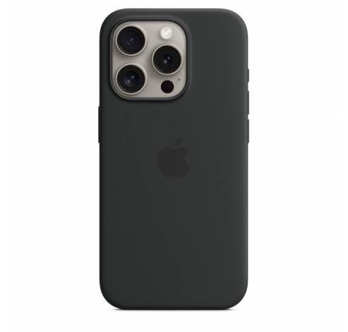 Coque en silicone avec MagSafe pour iPhone 15 Pro - Noir  Apple