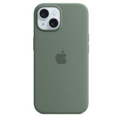 Coque en silicone avec MagSafe pour iPhone 15 - Cyprès Apple