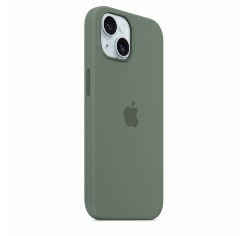 Coque en silicone avec MagSafe pour iPhone 15 - Cyprès  Apple