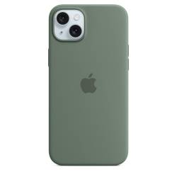 Coque en silicone avec MagSafe pour iPhone 15 Plus - Cyprès Apple