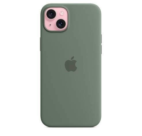 Coque en silicone avec MagSafe pour iPhone 15 Plus - Cyprès  Apple