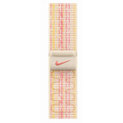 Bracelet de sport tissé de Nike Starlight/rose (41 mm) Apple