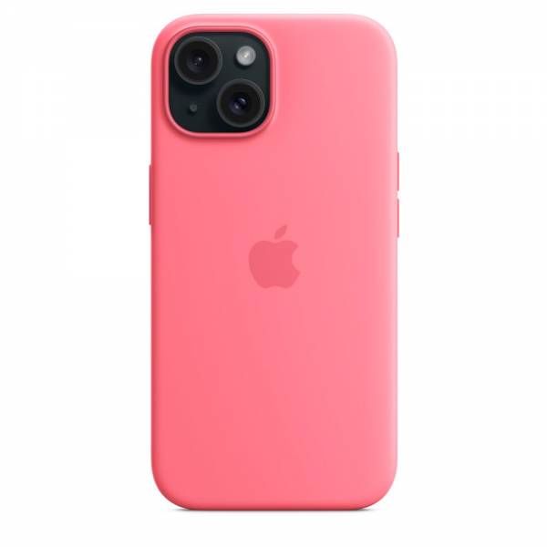 Siliconenhoesje met MagSafe voor iPhone 15 - Roze 