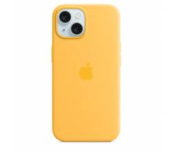 Siliconenhoesje met MagSafe voor iPhone 15 - Zonnig geel Apple