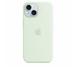 Siliconenhoesje met MagSafe voor iPhone 15 - Zacht mintgroen Apple