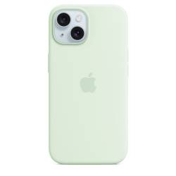iPhone 15 Silicone Case with MagSafe - Soft Mint Apple