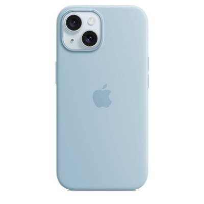 iPhone 15 Silicone Case with MagSafe - Light Blue Apple