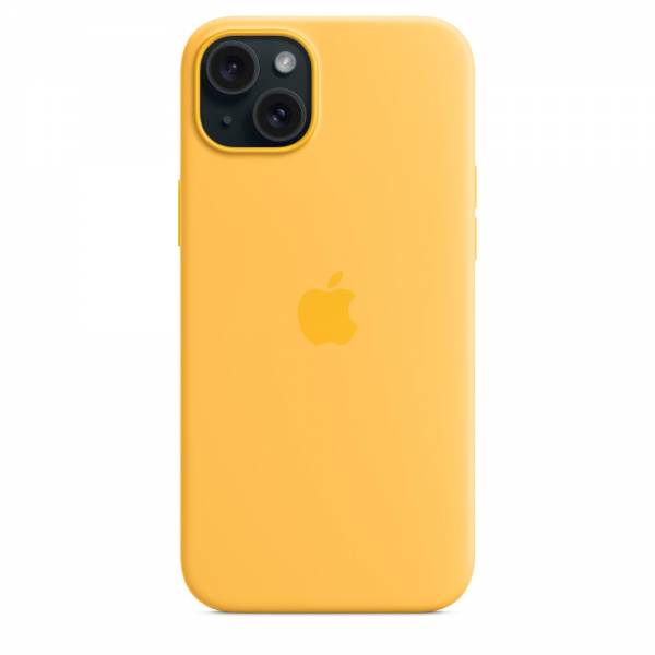 Siliconenhoesje met MagSafe voor iPhone 15 Plus - Zonnig geel 