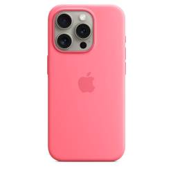 Siliconenhoesje met MagSafe voor iPhone 15 Pro - Roze Apple