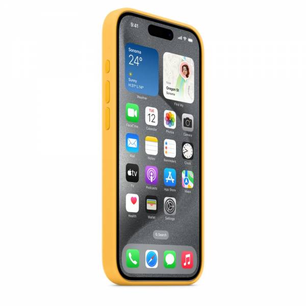 Siliconenhoesje met MagSafe voor iPhone 15 Pro - Zonnig geel 