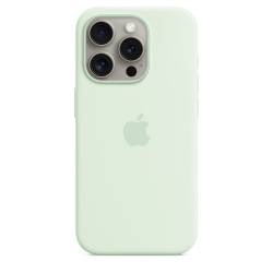 iPhone 15 Pro Silicone Case with MagSafe - Soft Mint Apple
