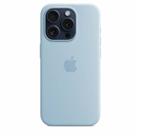Siliconenhoesje met MagSafe voor iPhone 15 Pro - Lichtblauw  Apple