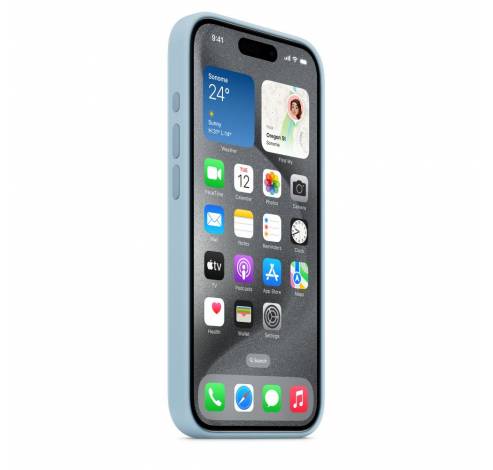 Siliconenhoesje met MagSafe voor iPhone 15 Pro - Lichtblauw  Apple
