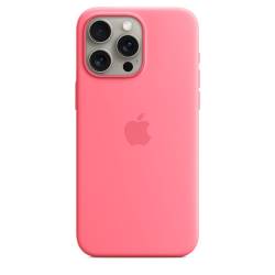iPhone 15 Pro Max Silicone Case with MagSafe - Pink Apple