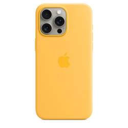 Siliconenhoesje met MagSafe voor iPhone 15 Pro Max - Zonnig geel Apple