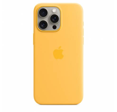 Siliconenhoesje met MagSafe voor iPhone 15 Pro Max - Zonnig geel  Apple