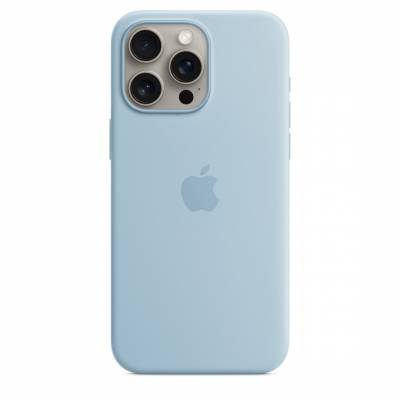 Siliconenhoesje met MagSafe voor iPhone 15 Pro Max - Lichtblauw Apple