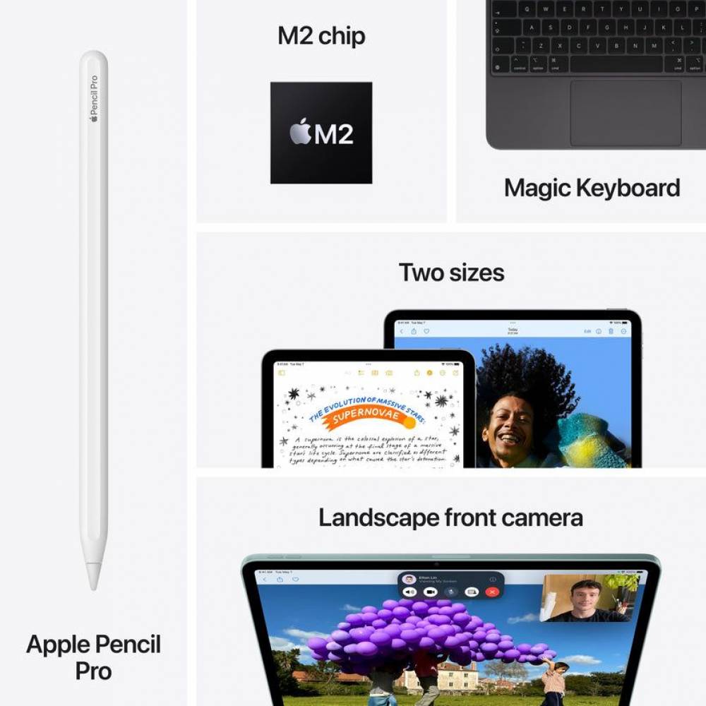 Apple Tablet iPad Air M2 11inch Wi-Fi 1TB Starlight