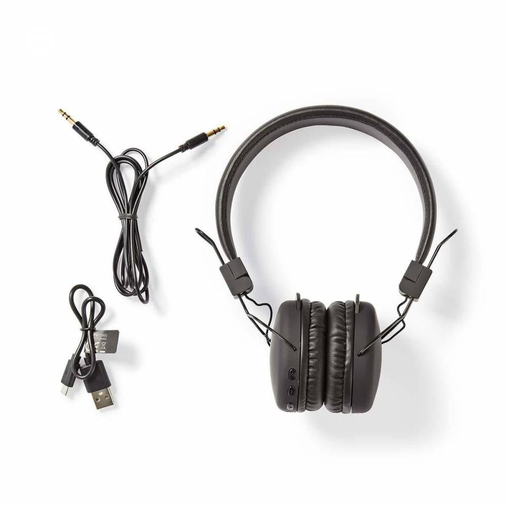 Nedis Koptelefoons & Oordopjes Sweex headphone on ear black HPBT1100BK