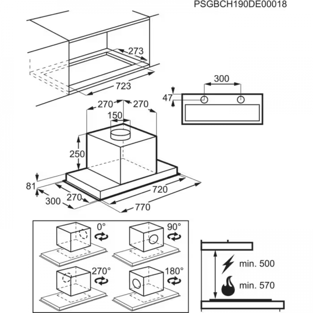 AEG Dampkap DGE5861HW