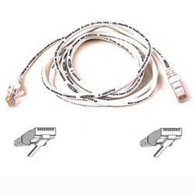 Cable patch CAT5 RJ45 snagless 1m white Wit 