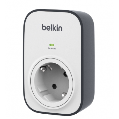 BSV102vf In-line connector met overspanningsbeveiliging Wit, grijs  Belkin