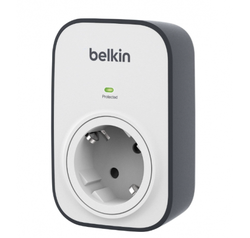 BSV102vf Connecteur en ligne avec protection contre les surtensions Blanc, gris  Belkin
