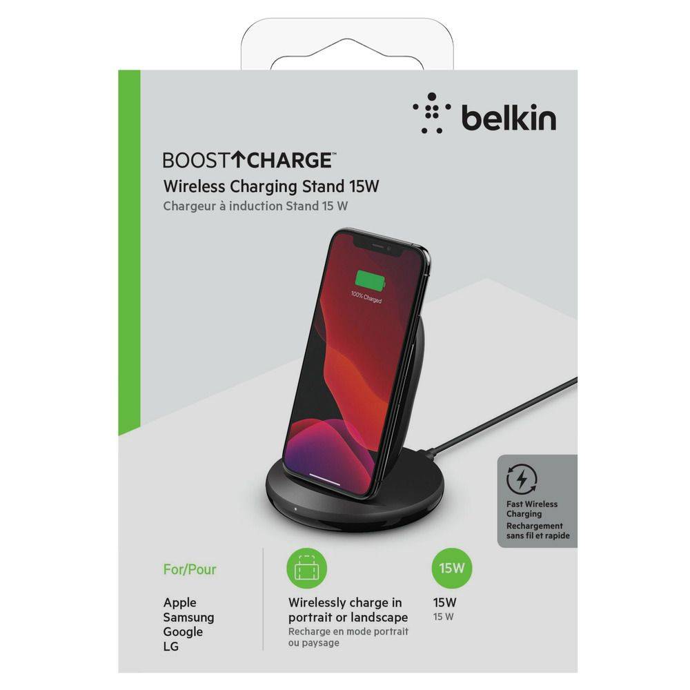 Belkin Oplader 15 W draadloze laadstandaard + Quick Charge™ 3.0 24W-wandlader