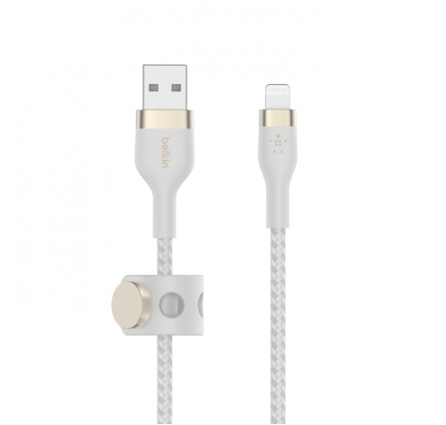 BoostCharge Pro Flex USB-A-kabel met Lightning-connector Wit 3m  Belkin