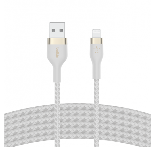 BoostCharge Pro Flex USB-A-kabel met Lightning-connector Wit 3m  Belkin
