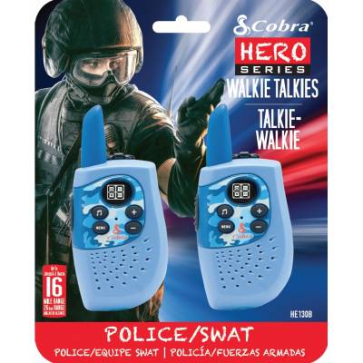 HM230B walkie talkie Hero Police/Swat 2-pack blauw  Cobra