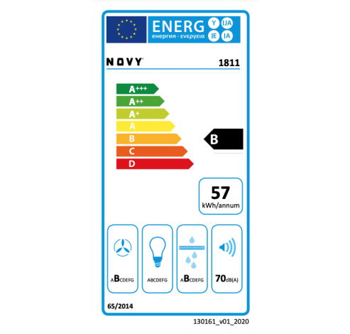 1811 Kookveldafzuiging One PRO 78 cm 4 zones+I59  Novy