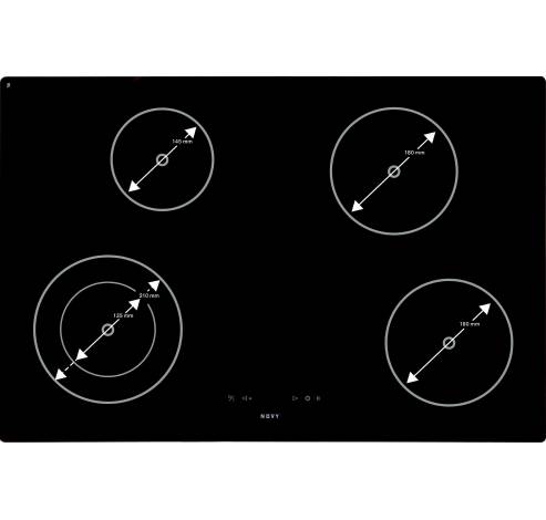 1119 Vitrokeramische kookplaat BASIC 78 cm 4 zones  Novy