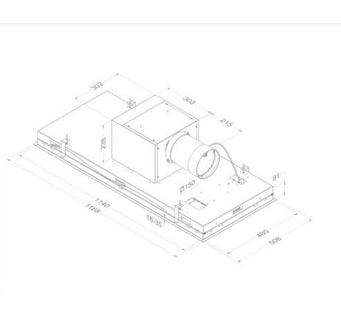 6941 Pureline Pro 120 cm white  Novy