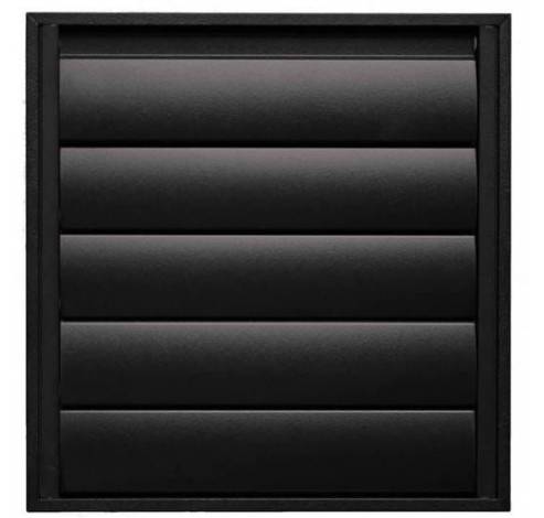 906400 Clapet de facade noir RAL9005 210 x 210 mm  Novy