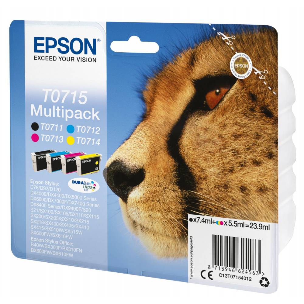 Epson Inktpatronen Multipack 4-colours T0715 DURABrite Ultra Ink