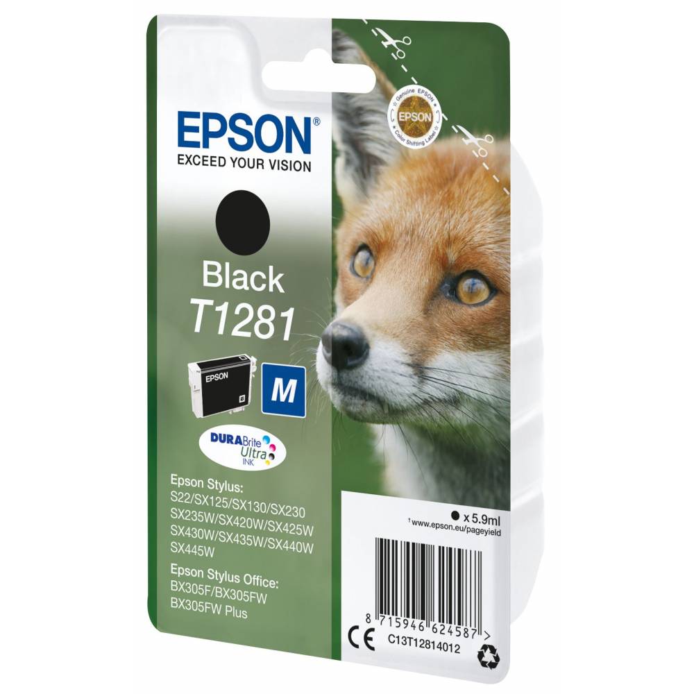 Epson Inktpatronen Singlepack Black T1281 DURABrite Ultra Ink