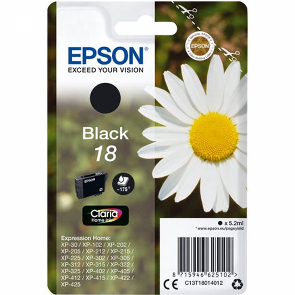 Epson Inktpatronen 18 Black T18014022 Daisy RF-AM