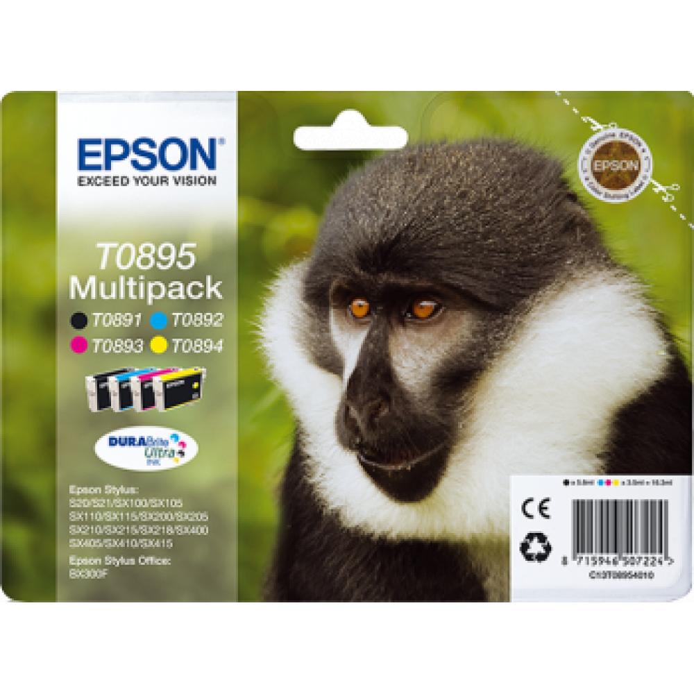 Epson Inktpatronen Multipack 4-colours T0895 DURABrite Ultra Ink