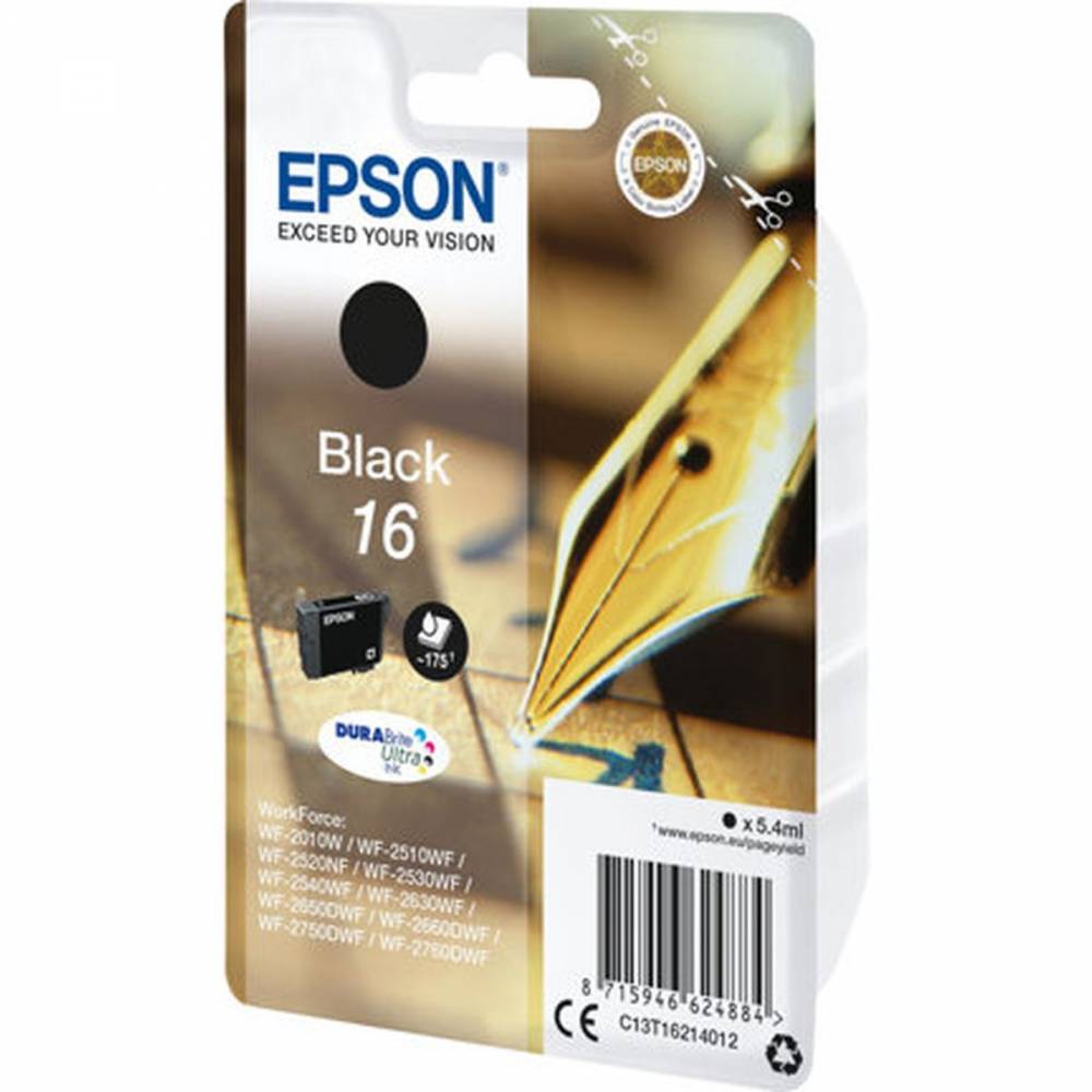 Epson Inktpatronen Singlepack Black 16 DURABrite Ultra Ink