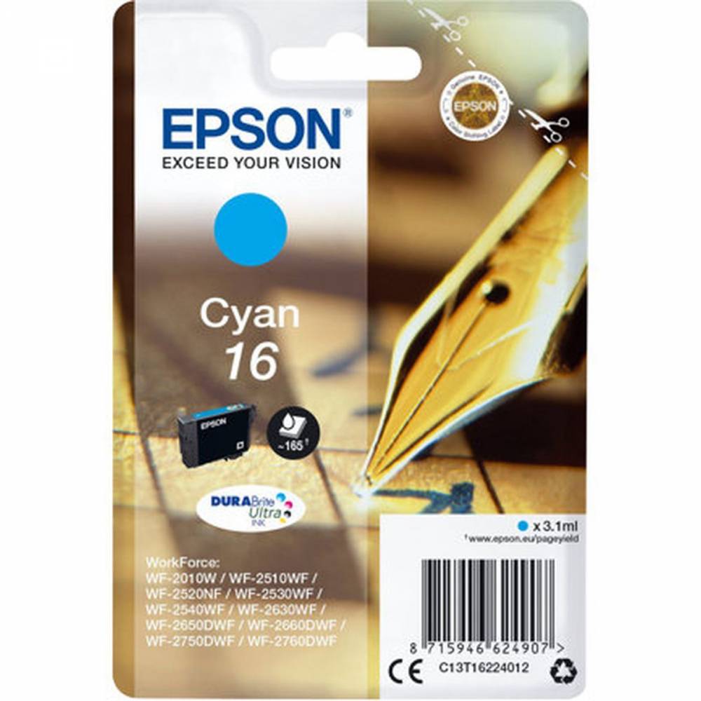 Epson Inktpatronen Singlepack Cyan 16 DURABrite Ultra Ink