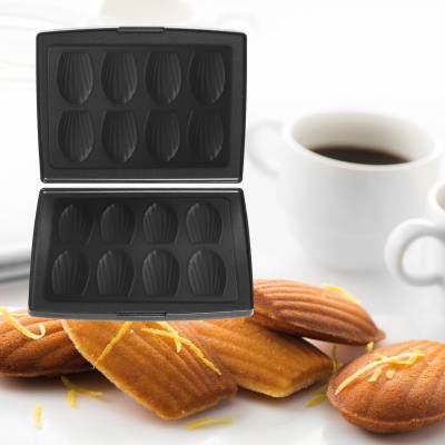 Set de 2 Plaques mini madeleine Tefal XA801512 pour le gaufrier Snack  Collection Noir
