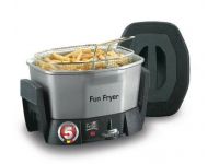 Friteuse ronde - 3200W - 4l - 1,5kg frites - plastique blanc FRIFRI